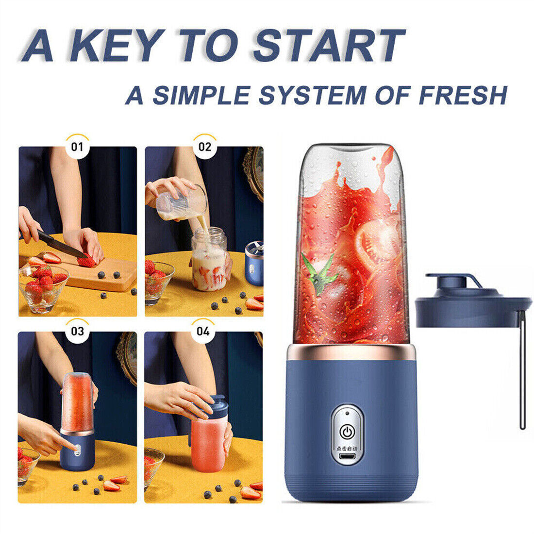 Portable Blender -Fresh Smoothies Anywhere